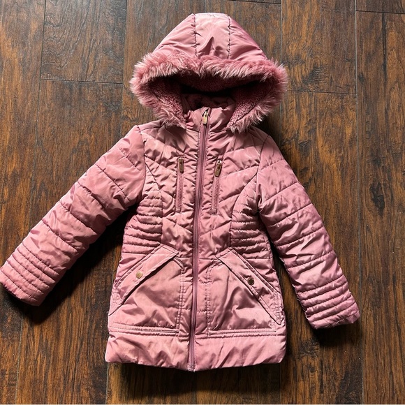 Tahari, Girls, Quilted Jacket with Faux Fur Lining - Picture 1 of 10